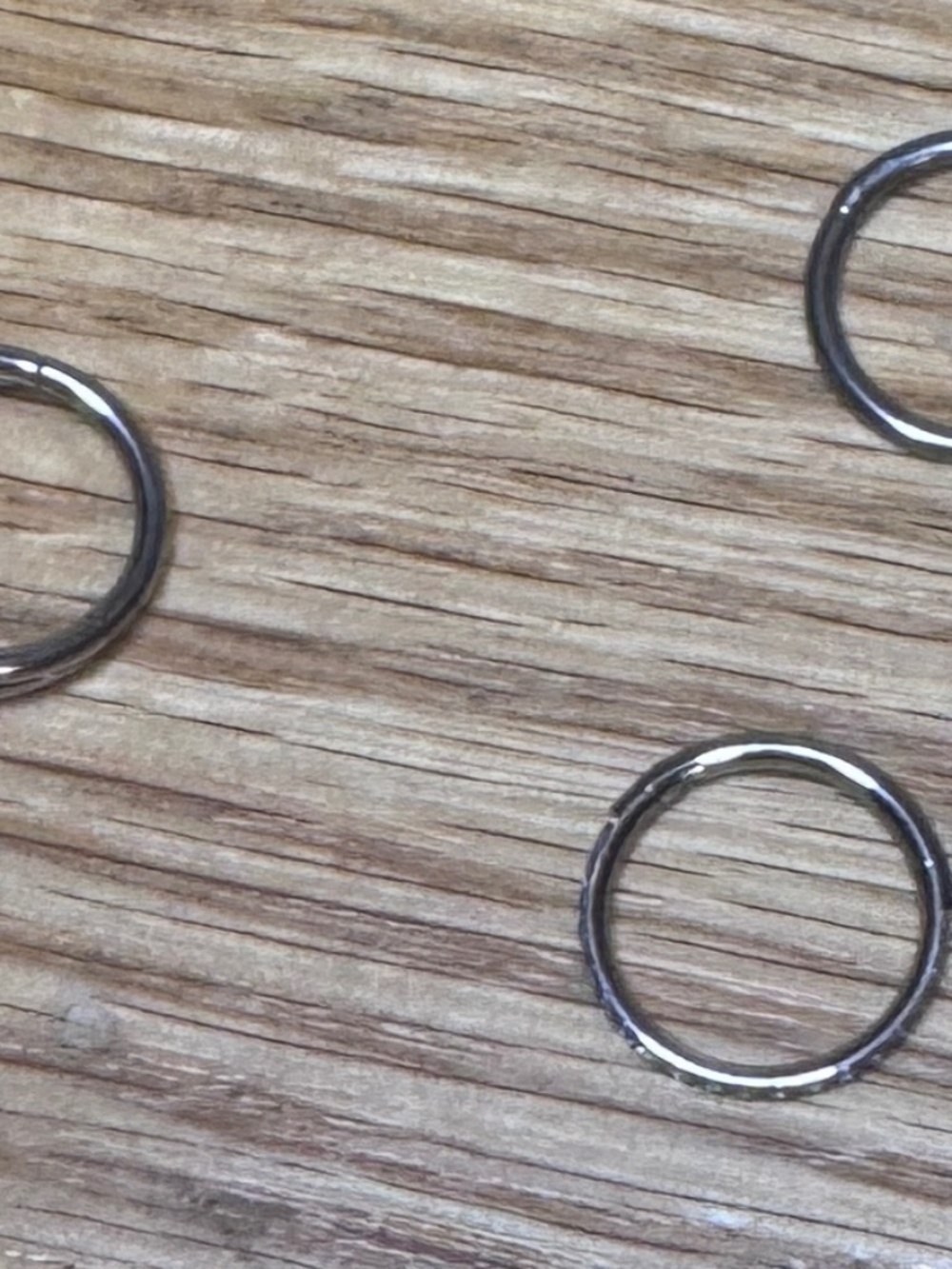 New Set of 3 10mm Stainless Steel Single Earrings 5/8 In Round 3 Different Hoops